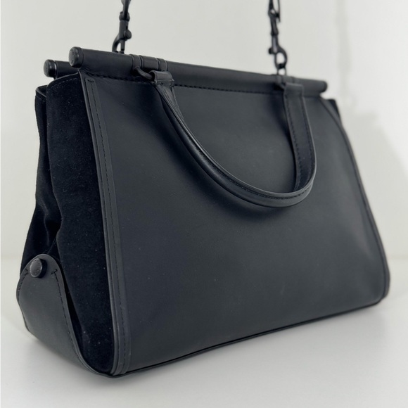 COACH Drifter Carryall in Black Leather & Jet Black Micro Wallet - Picture 6 of 15